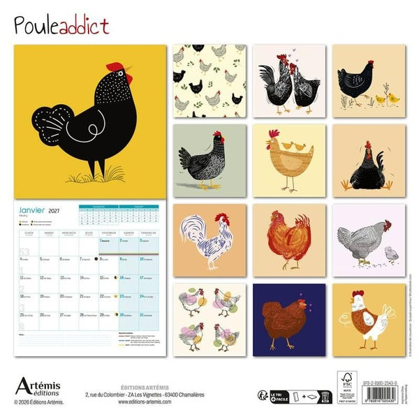 Back cover of Calendrier Pouleaddict (édition 2027)