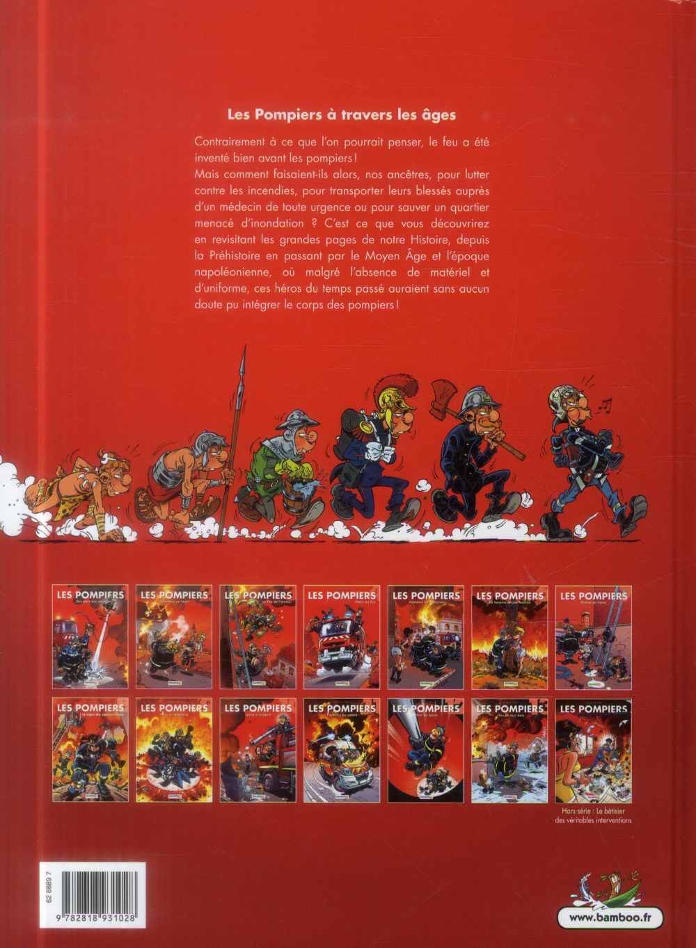 Back cover of Les pompiers Hors-Série : les pompiers à travers les âges