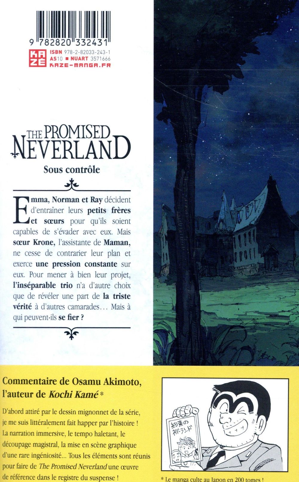 Back cover of The promised Neverland Tome 2