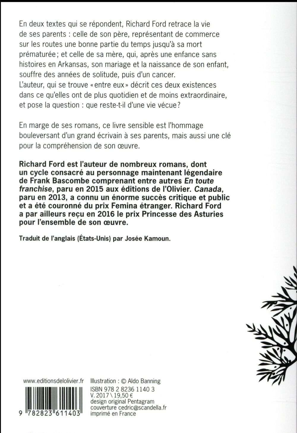Back cover of Entre eux