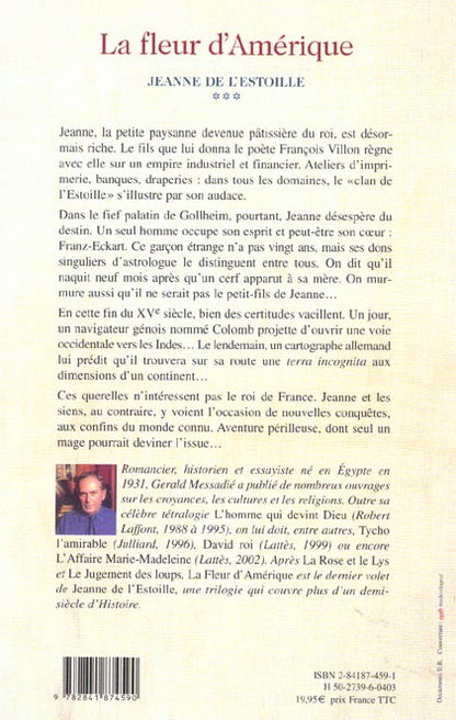 Back cover of La fleur d Amérique. Jeanne de l Estoille***