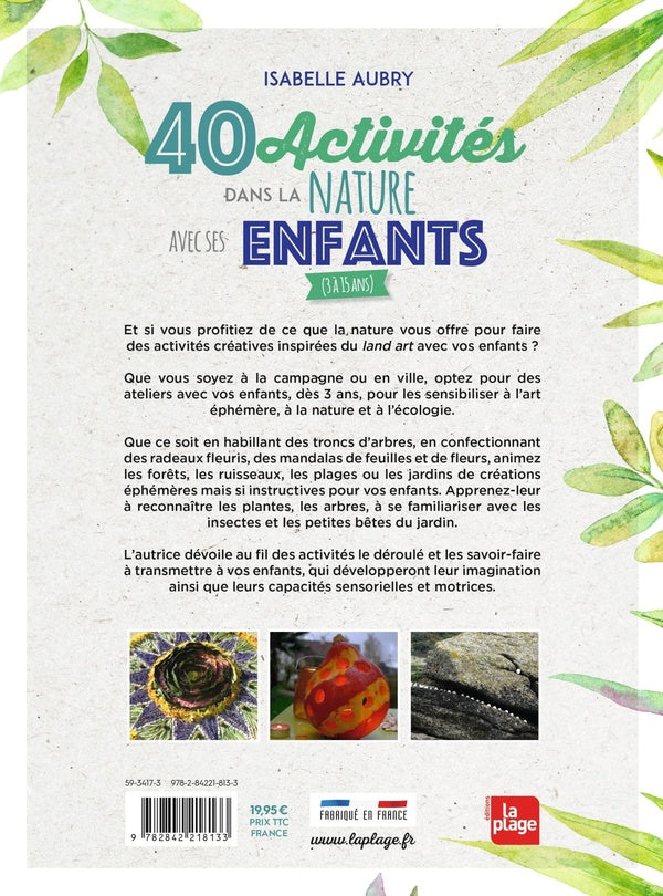 Back cover of 40 activités dans la nature avec ses enfants (3 à 15 ans)