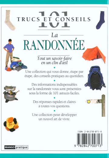 Back cover of La randonnée