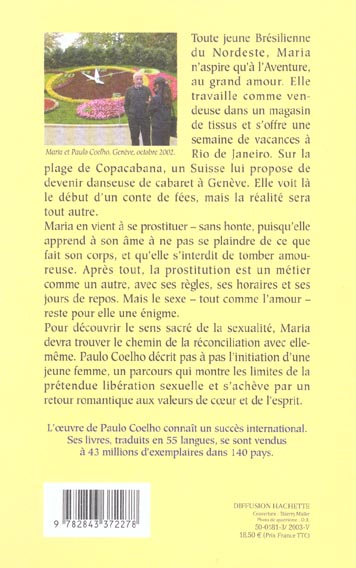 Back cover of Onze minutes