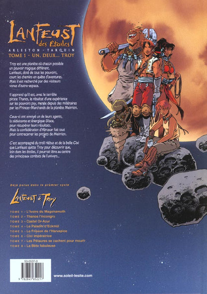 Back cover of Lanfeust des étoiles Tome 1 : un, deux... Troy
