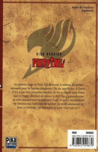 Back cover of Fairy Tail Tome 4