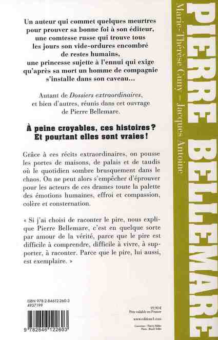 Back cover of Les dossiers extraordinaires Tome 3                     (IMPRESSION A LA DEMANDE)