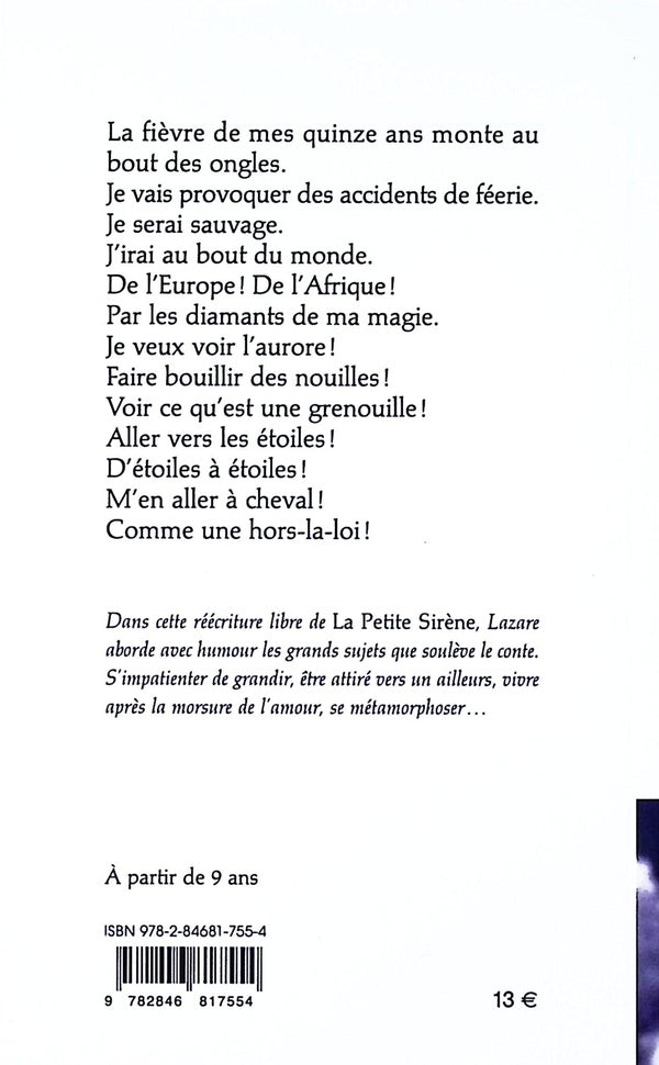 Back cover of Des jambes pour une sirène