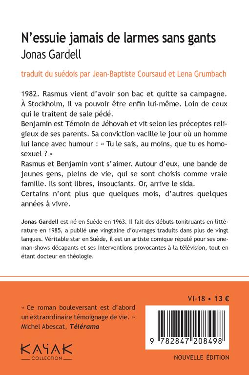 Back cover of N'essuie jamais de larmes sans gants