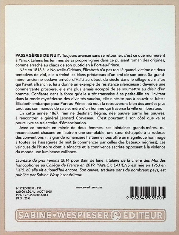 Back cover of Passagères de nuit