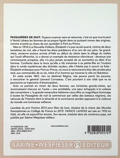 Back cover of Passagères de nuit
