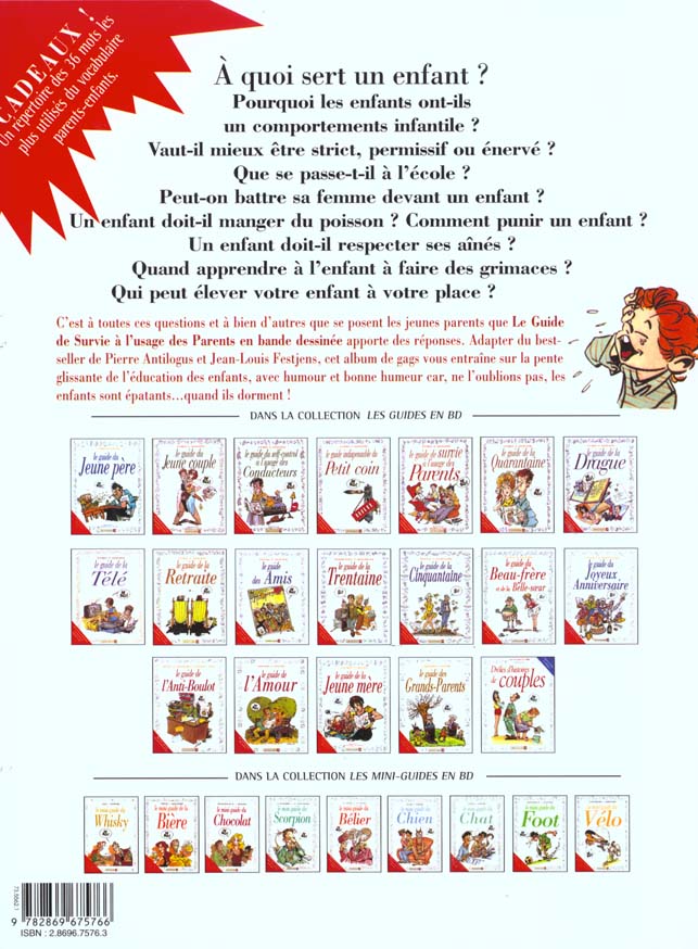 Back cover of Le guide de survie à l'usage des parents