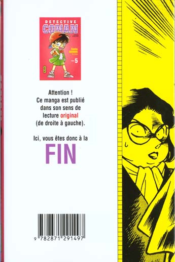 Back cover of Détective Conan Tome 5