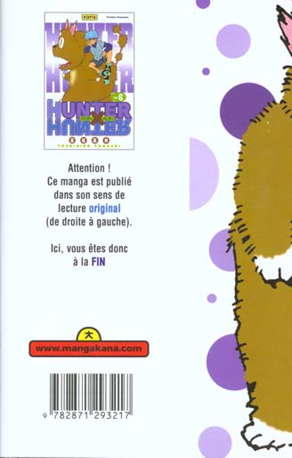 Back cover of Hunter X Hunter Tome 6