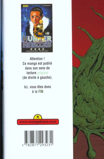 Back cover of Hunter X Hunter Tome 8