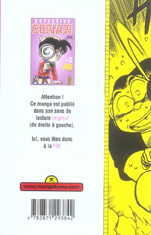 Back cover of Détective Conan Tome 2