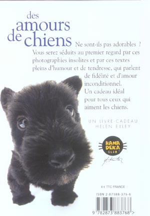 Back cover of Des amours de chiens
