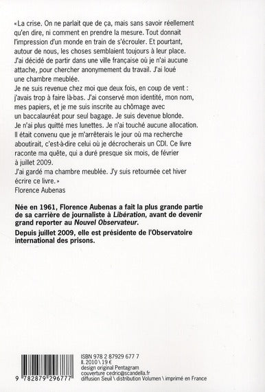 Back cover of Le quai de Ouistreham                     (PRIX JOSEPH KESSEL 2010)