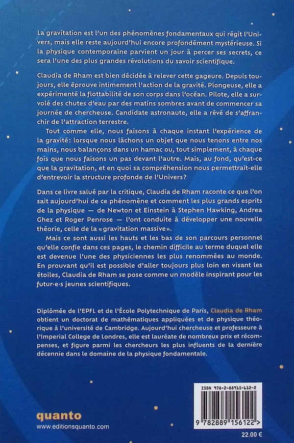 Back cover of La beauté de la chute : Une vie à percer les mystères de la gravitation