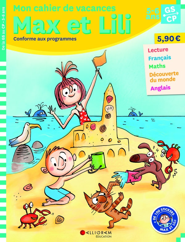 Front cover of Max et Lili ; GS-CP ; mon cahier de vacances