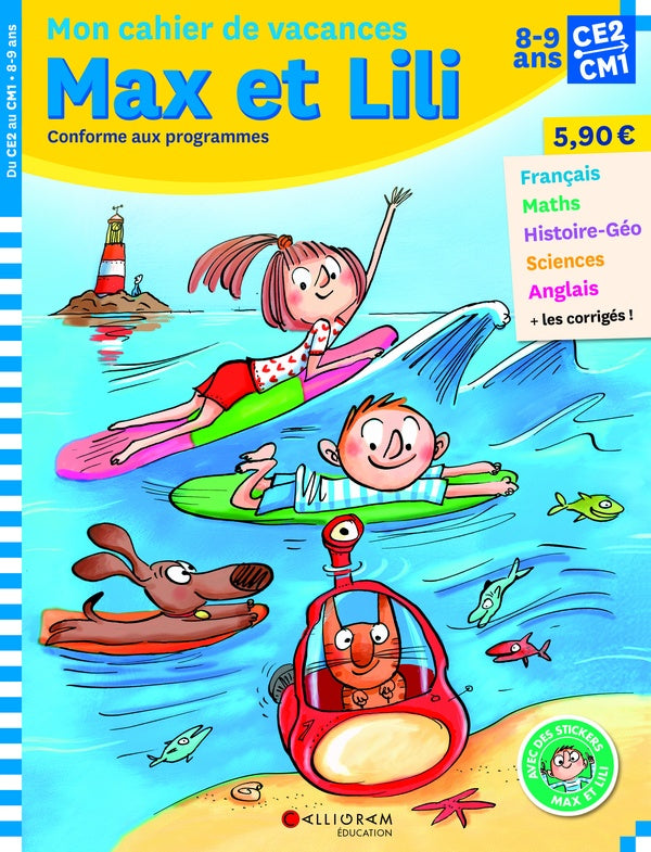 Front cover of Max et Lili ; CE2-CM1 ; mon cahier de vacances