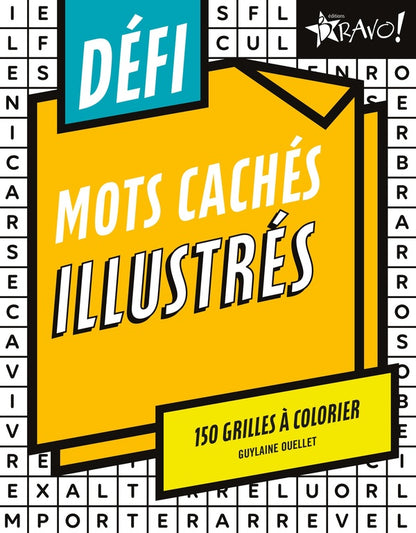 Front cover of Défi : Mots cachés illustrés : 150 grilles à colorier