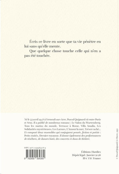 Back cover of Il n'y a pas de place pour la mort