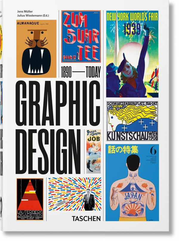 Front cover of The history of graphic design                     (édition multilingue français/anglais/allemand)