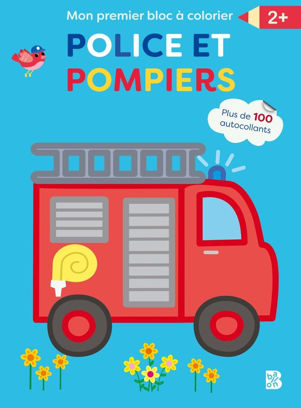 Front cover of Mon premier bloc à colorier : Police et pompiers