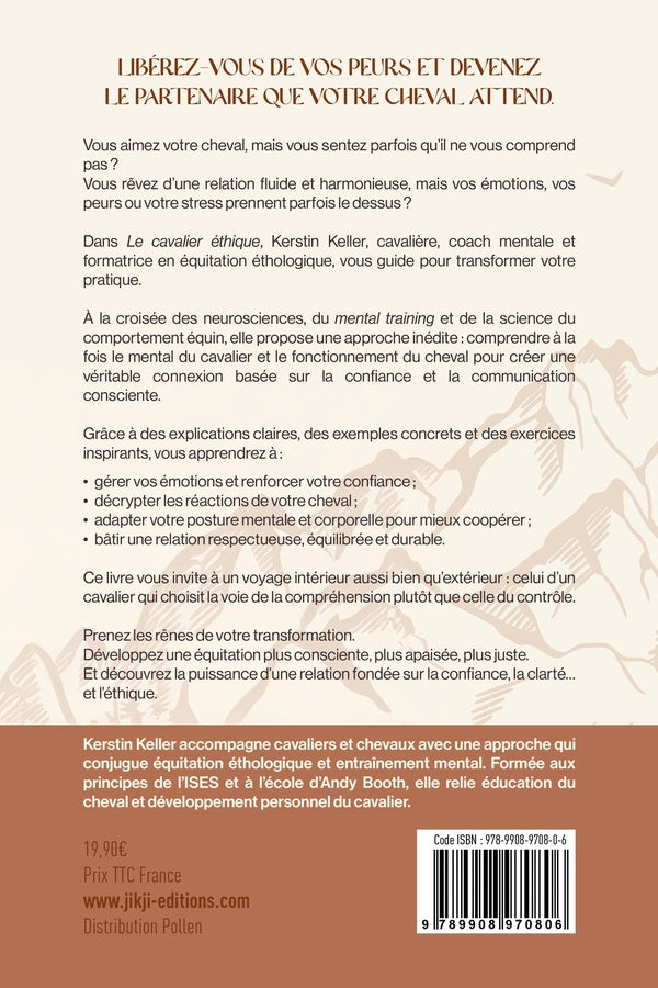 Back cover of Le cavalier éthique : Comment éduquer son cheval et construire une relation épanouie et responsable
