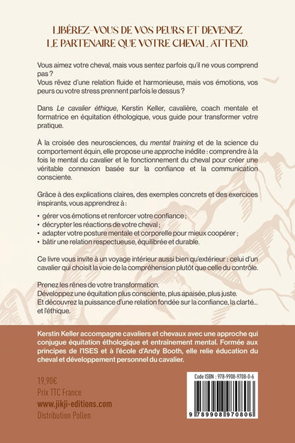 Back cover of Le cavalier éthique : Comment éduquer son cheval et construire une relation épanouie et responsable