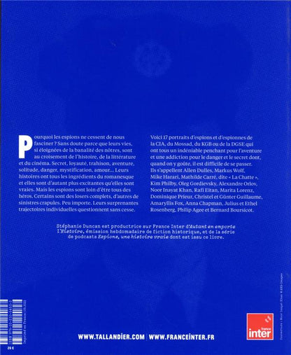 Back cover of Espions, une histoire vraie