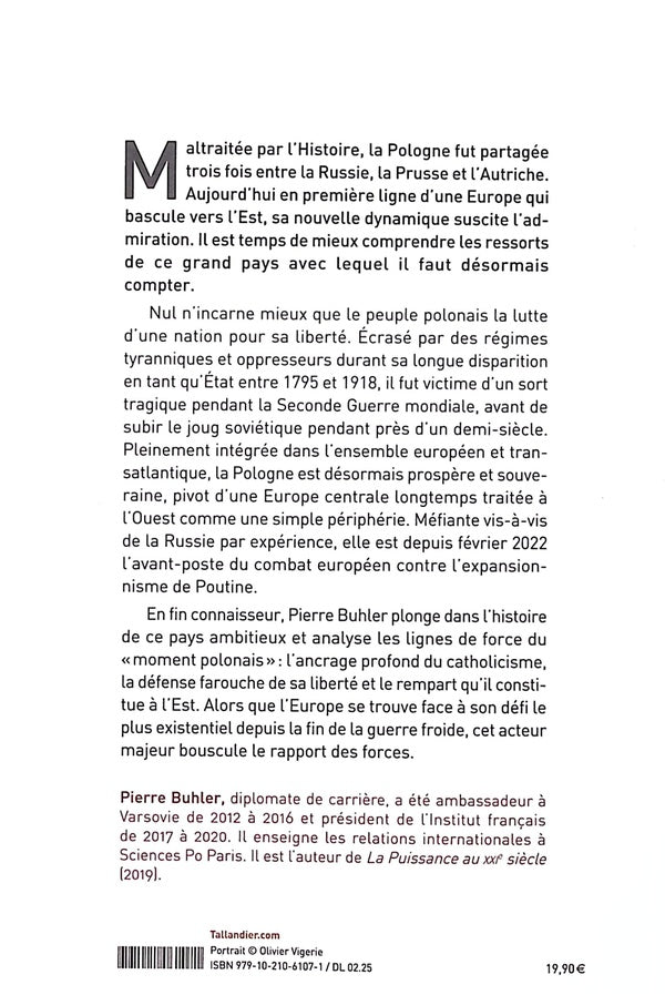 Back cover of Pologne, histoire d'une ambition : Comprendre le moment polonais