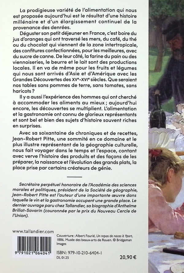 Back cover of À la table de l'Histoire et du monde