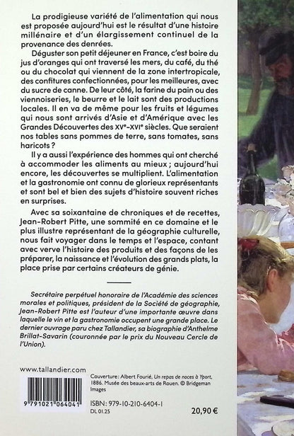 Back cover of À la table de l'Histoire et du monde