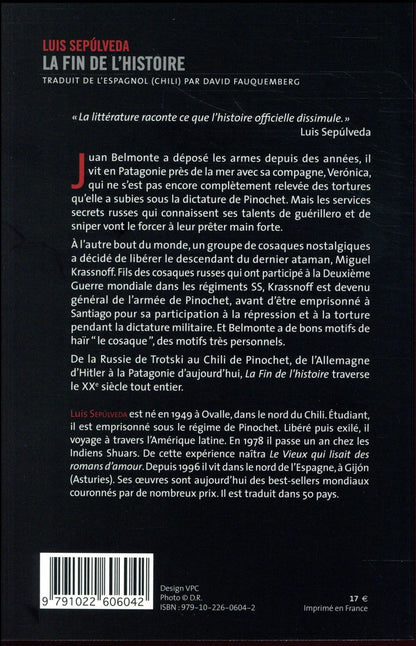 Back cover of La fin de l'histoire