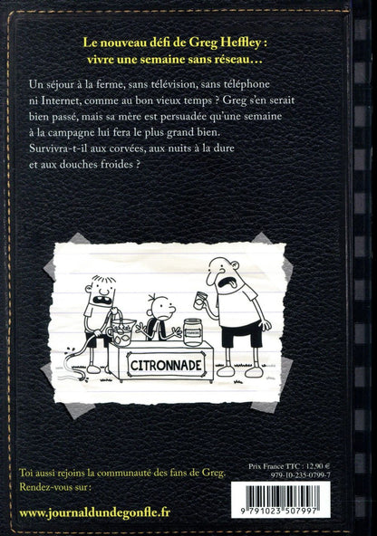 Back cover of Journal d'un dégonflé Tome 10 : zéro réseau