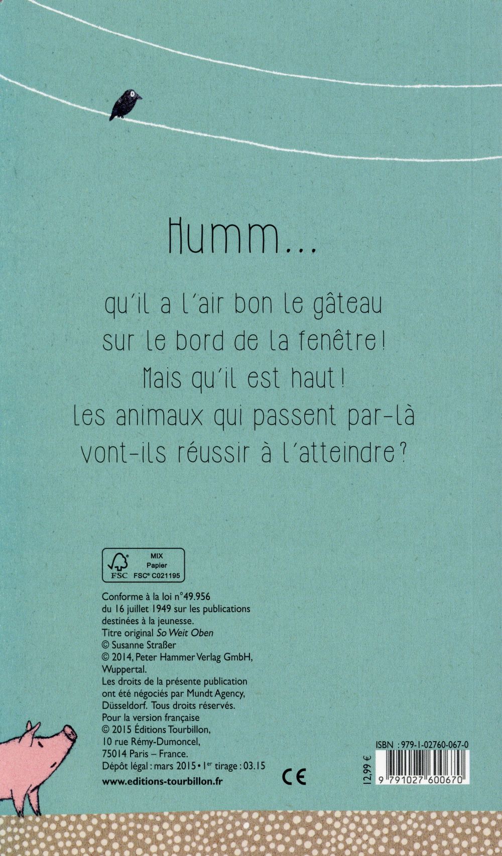 Back cover of Le gâteau perché tout là-haut