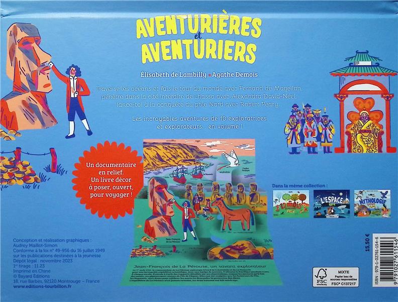 Back cover of Aventurières et aventuriers en relief