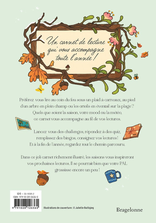 Back cover of Carnet de lecture : Au fil des saisons