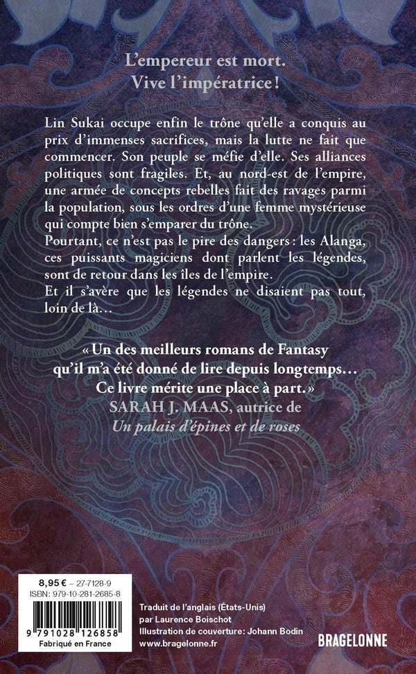 Back cover of L'empire d'écume Tome 2 : L'Impératrice aux éclats d'os