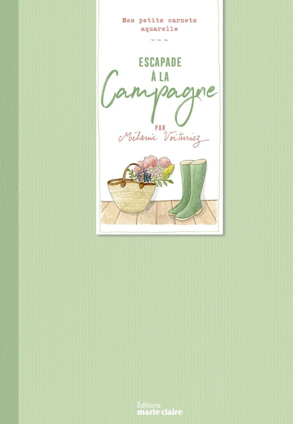 Front cover of Mes petits carnets aquarelle : Escapade à la campagne