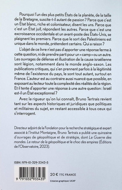 Back cover of La question israélienne