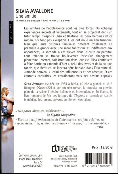 Back cover of Une amitié