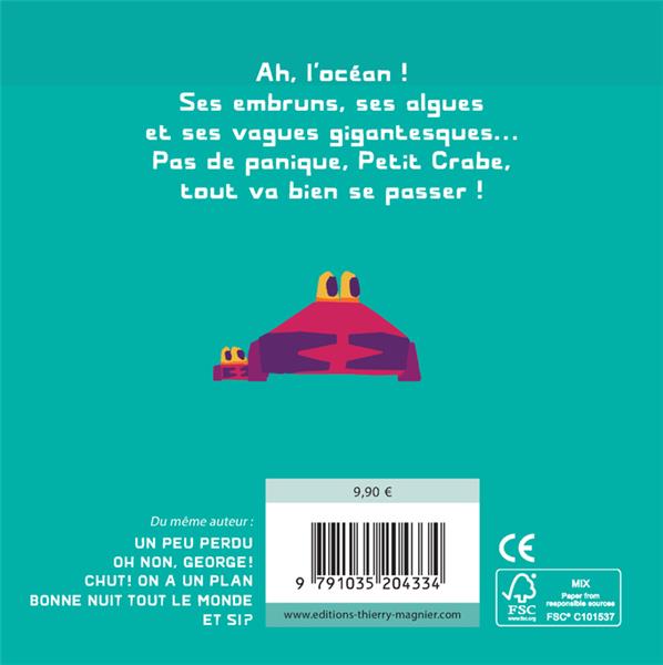 Back cover of Pas de panique, petit crabe