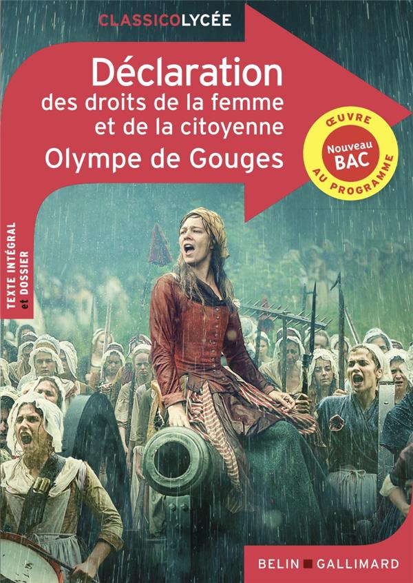 Front cover of Déclaration des droits de la femme et de la citoyenne                     (Dossier pédagogique Djamila Belhouchat ; coédition Gallimard)