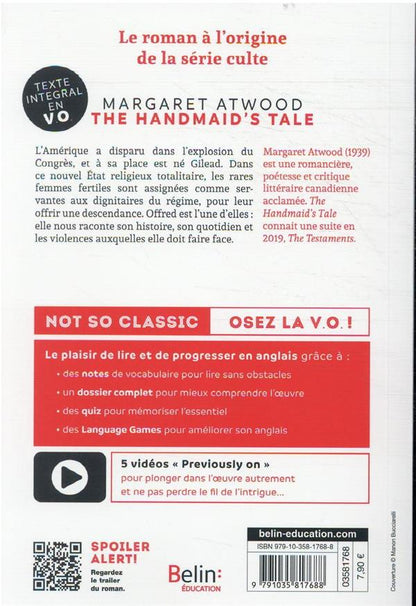 Back cover of The handmaid's tale