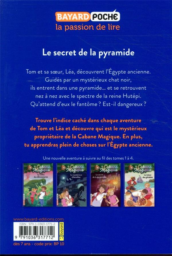 Back cover of La cabane magique Tome 3 : le secret de la pyramide