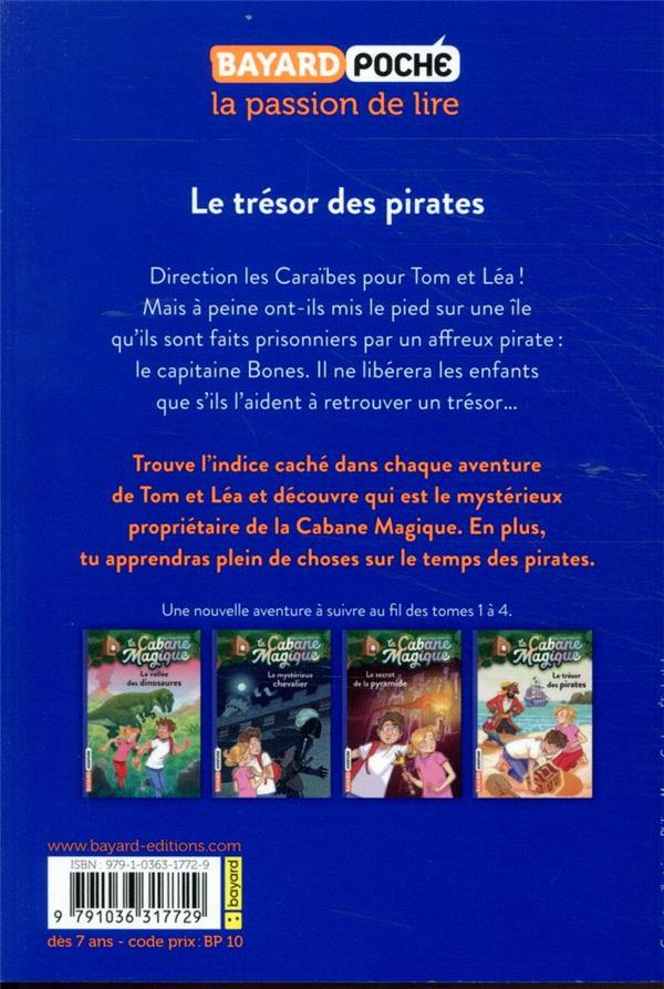 Back cover of La cabane magique Tome 4 : le trésor des pirates