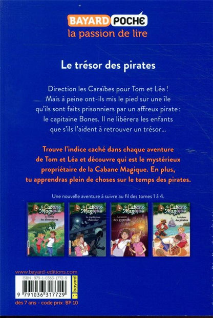 Back cover of La cabane magique Tome 4 : le trésor des pirates